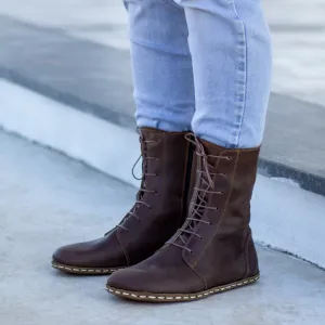 Luxury Edition - Artisian Made Brown Italian Leather Eccellenza Barefoot Boot