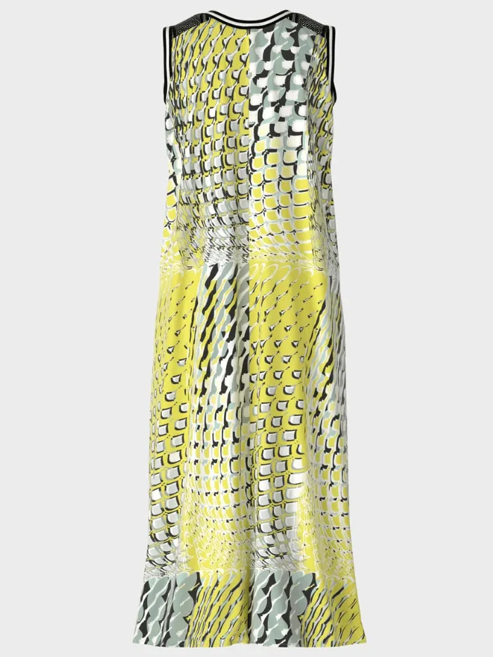Marc Cain Sports Long Sleeveless A Line Dress In Soft Sage WS 21.16 W30 Col 509