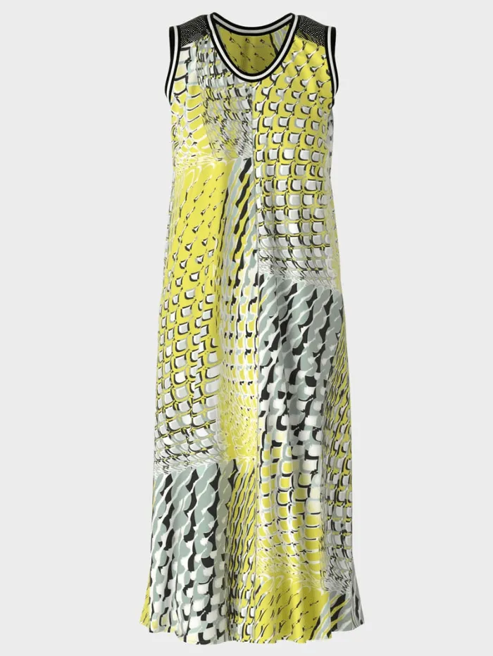 Marc Cain Sports Long Sleeveless A Line Dress In Soft Sage WS 21.16 W30 Col 509