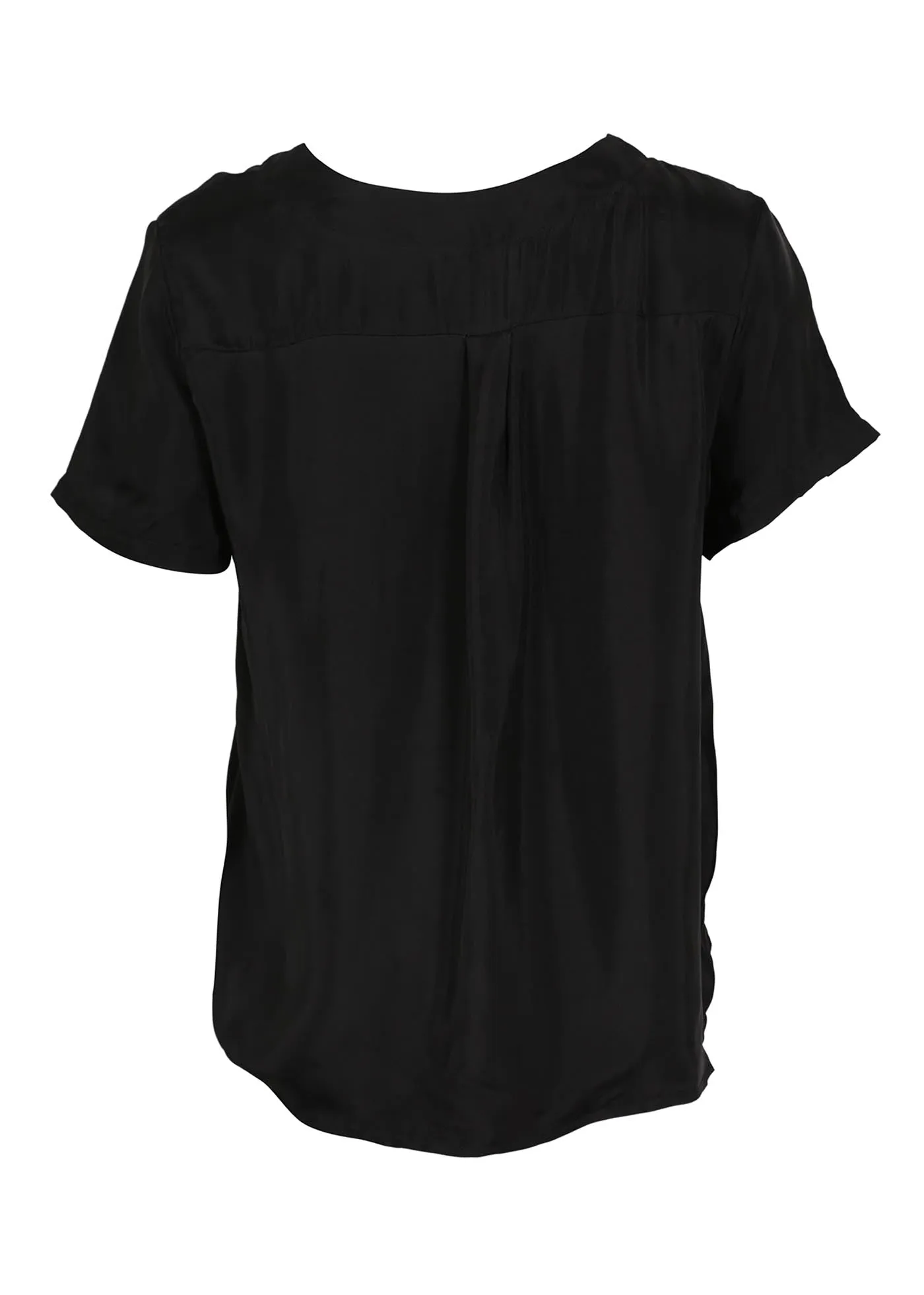 Metropolitan Top Black Wash in Plush Cupro-Viscose