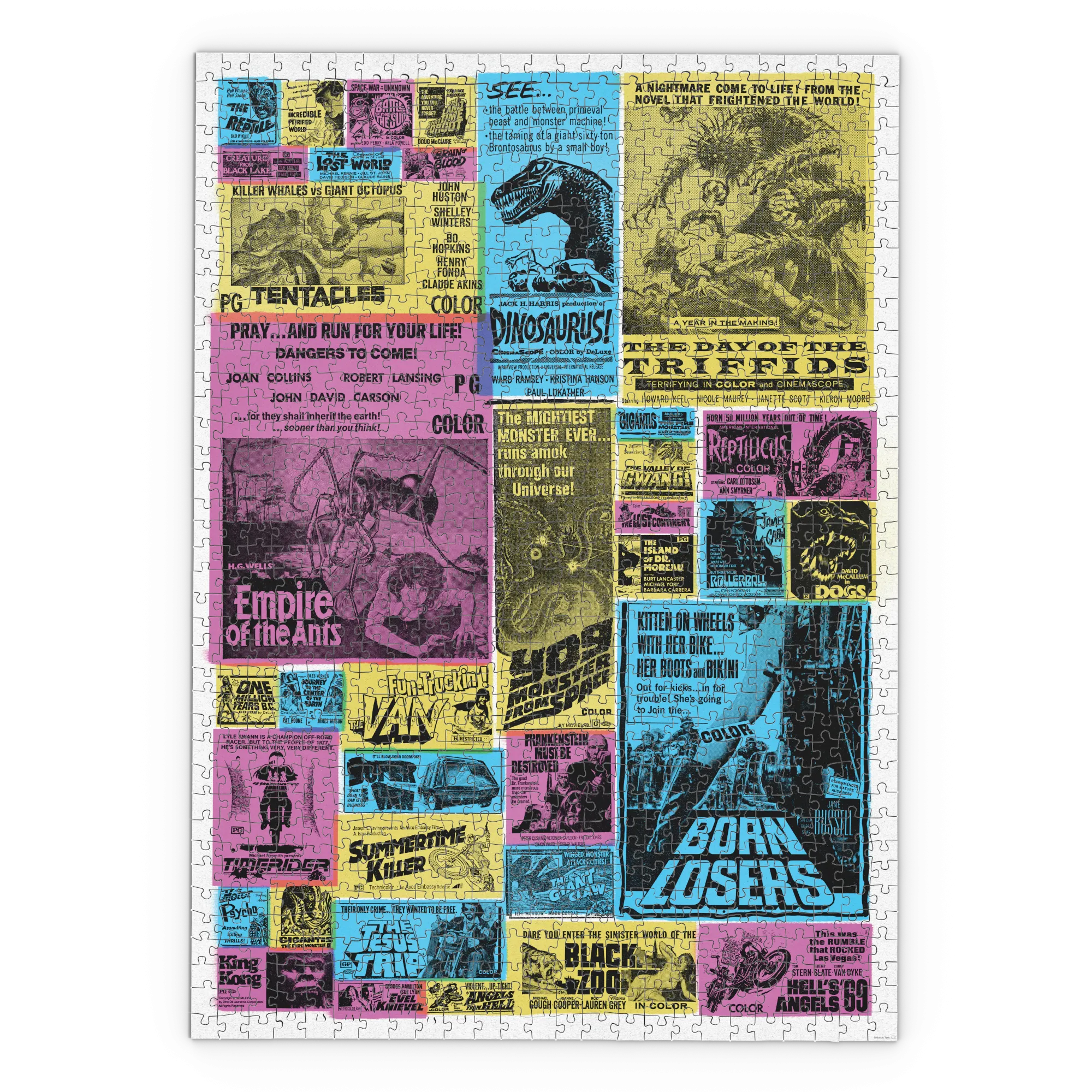Monsters and Motors Vintage Ad Block Two-Sided 1000pc Puzzle