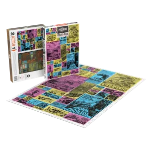 Monsters and Motors Vintage Ad Block Two-Sided 1000pc Puzzle