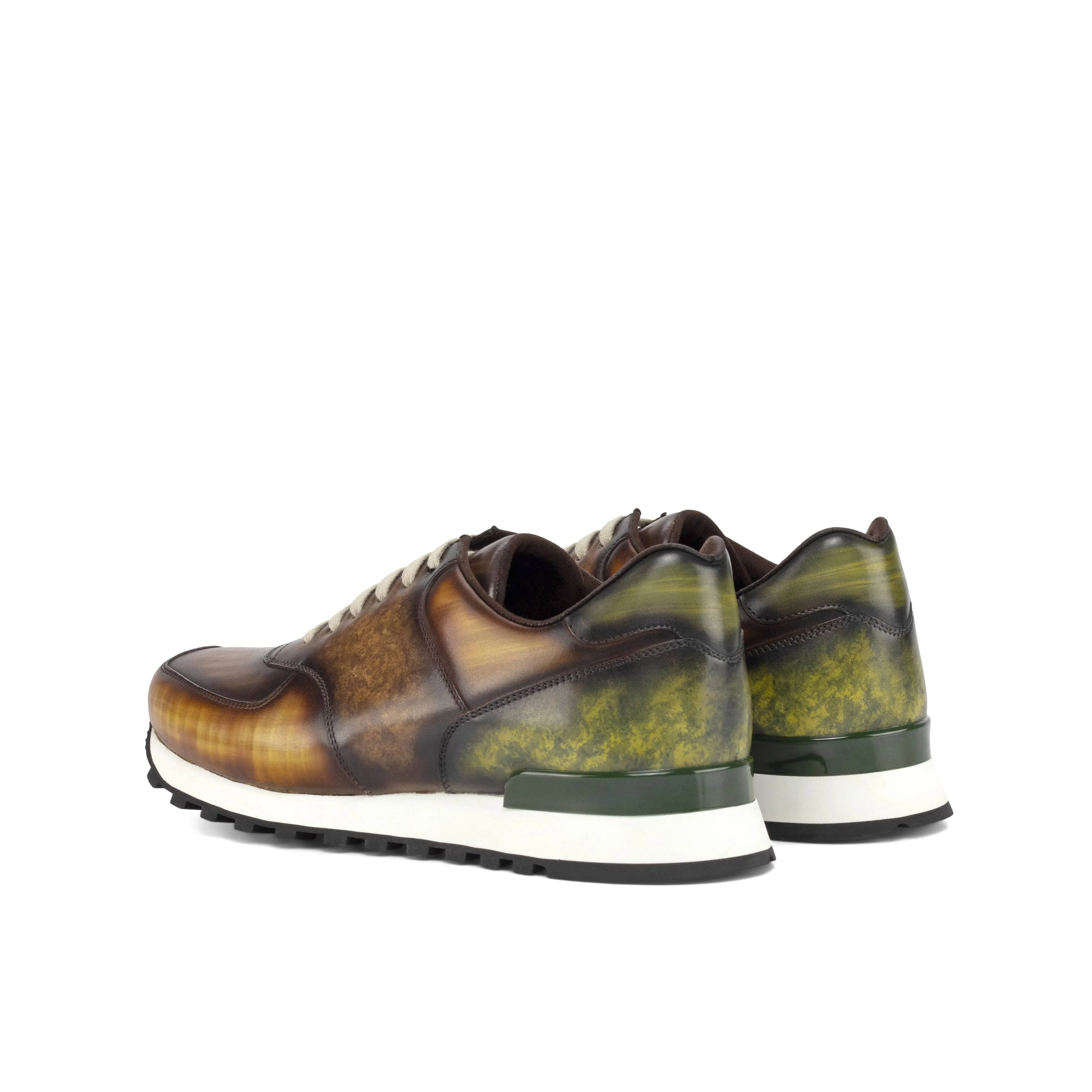 Multi-Patterned Patina Jogger Sneakers