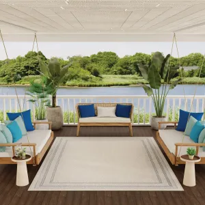 Nourison Garden Spring Indoor/Outdoor Rug Collection, Meadow Gray Nourison Garden Spring Indoor/Outdoor Rug Collection, Meadow Gray