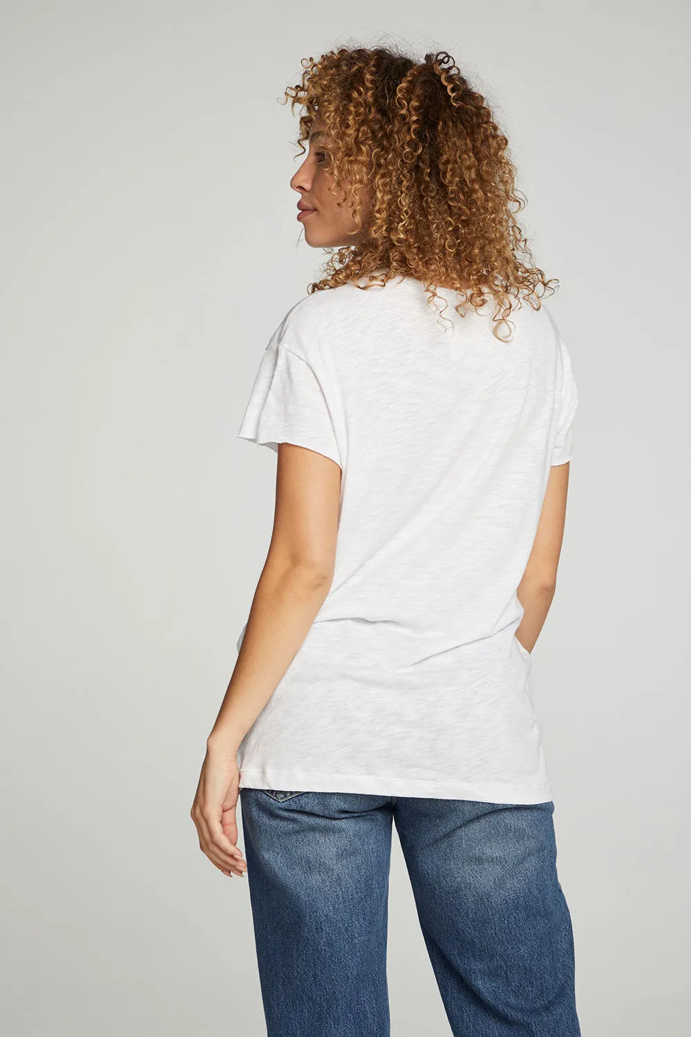 Oversized Crew Tee -white