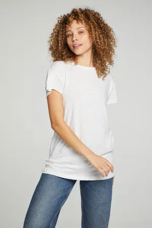 Oversized Crew Tee -white