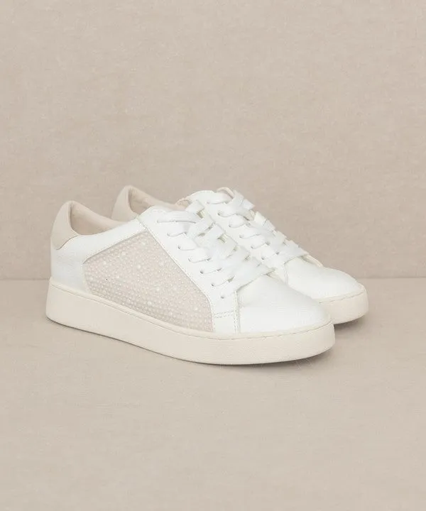 Pearlescent Paneled Sneakers