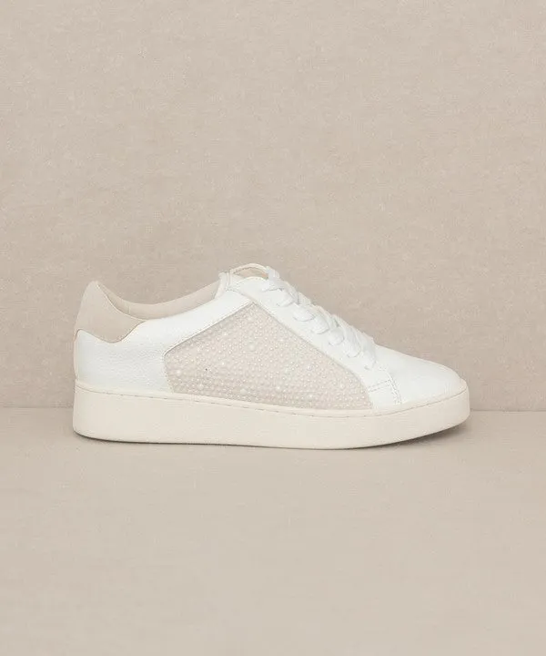 Pearlescent Paneled Sneakers