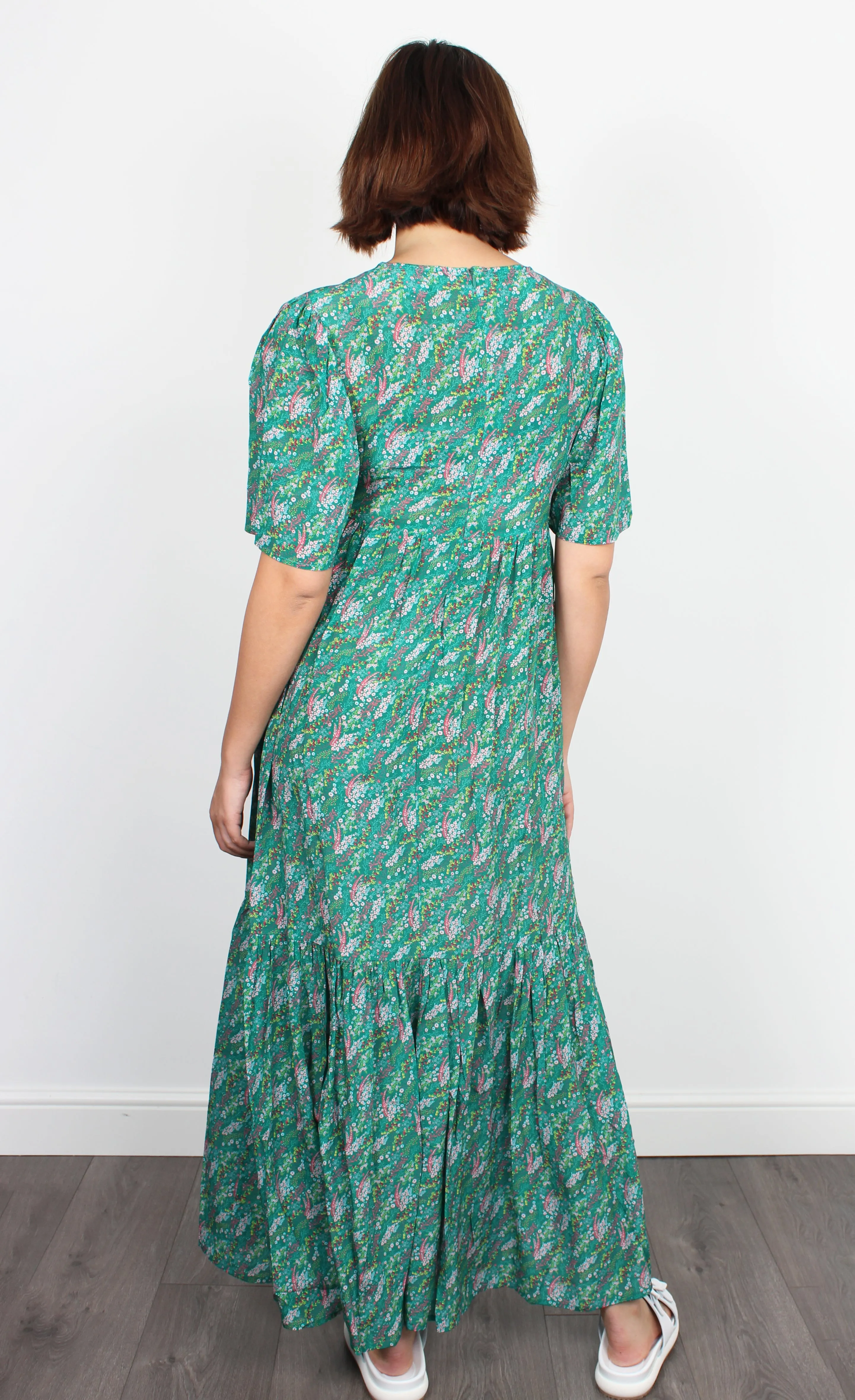 PPL Pamela Dress in Wild Flowers 03 in Green