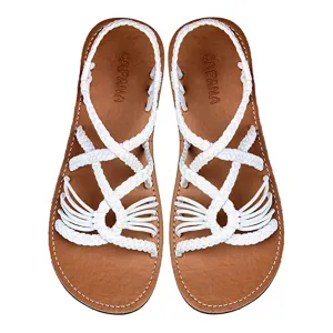 Relax - White Rope Sandals