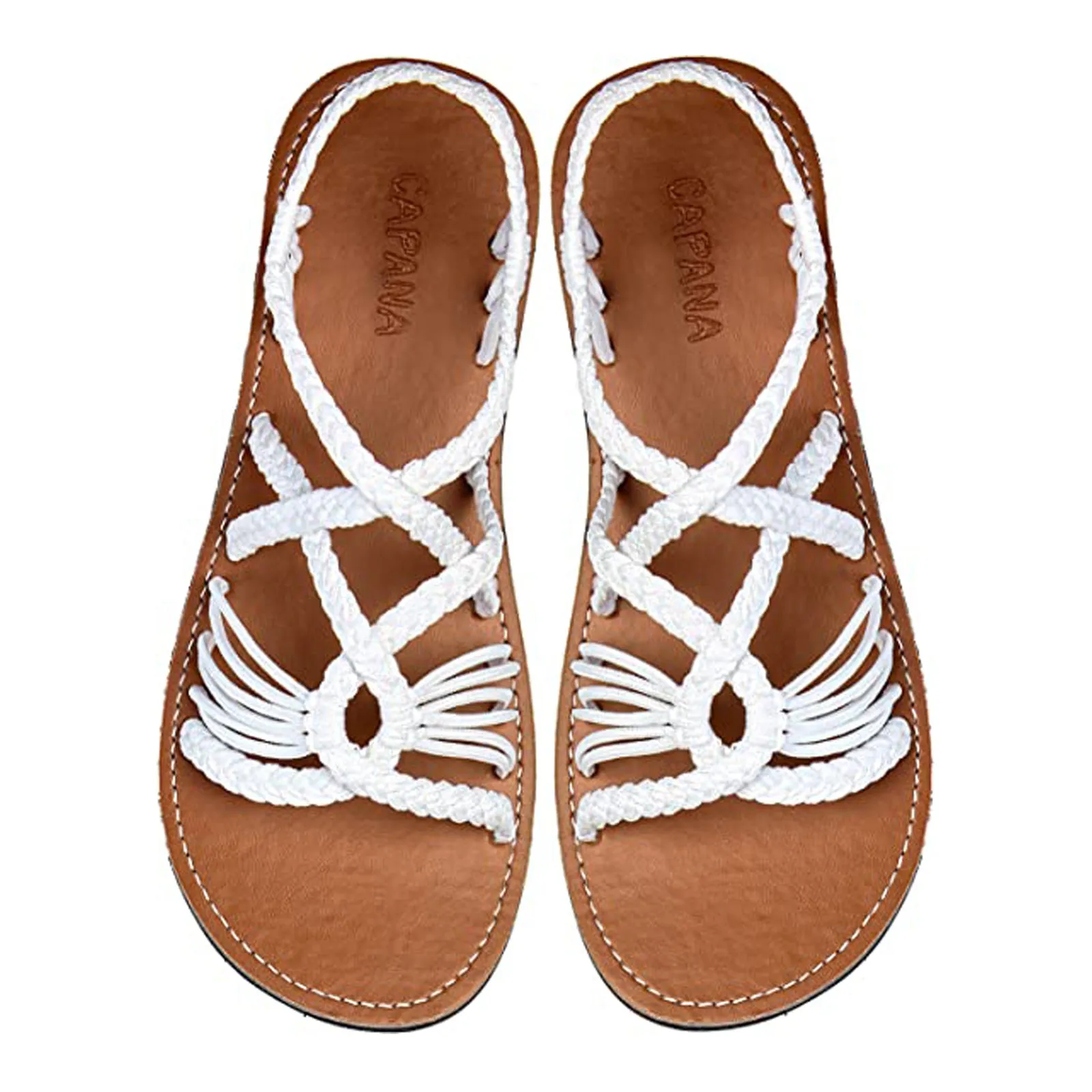 Relax - White Rope Sandals