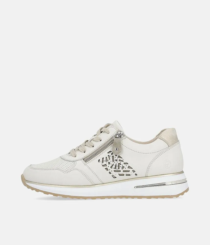 Remonte Fashionable Beige Combi Wedge Sneaker