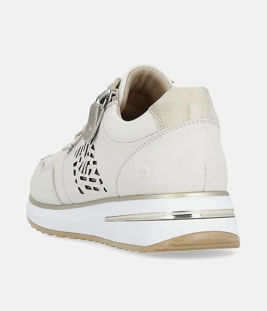 Remonte Fashionable Beige Combi Wedge Sneaker