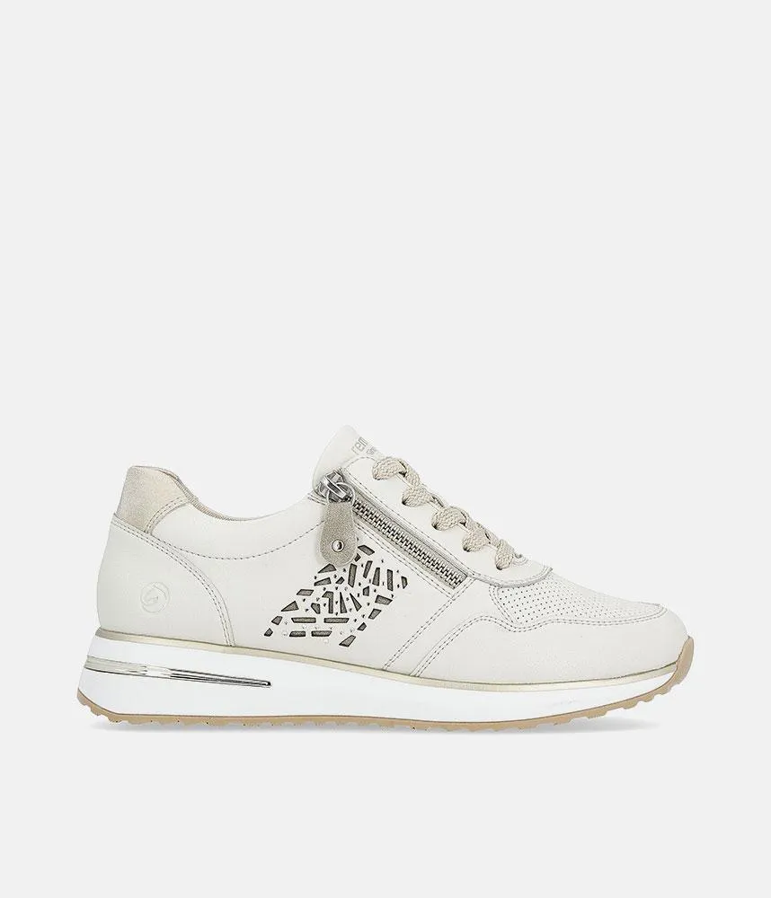 Remonte Fashionable Beige Combi Wedge Sneaker