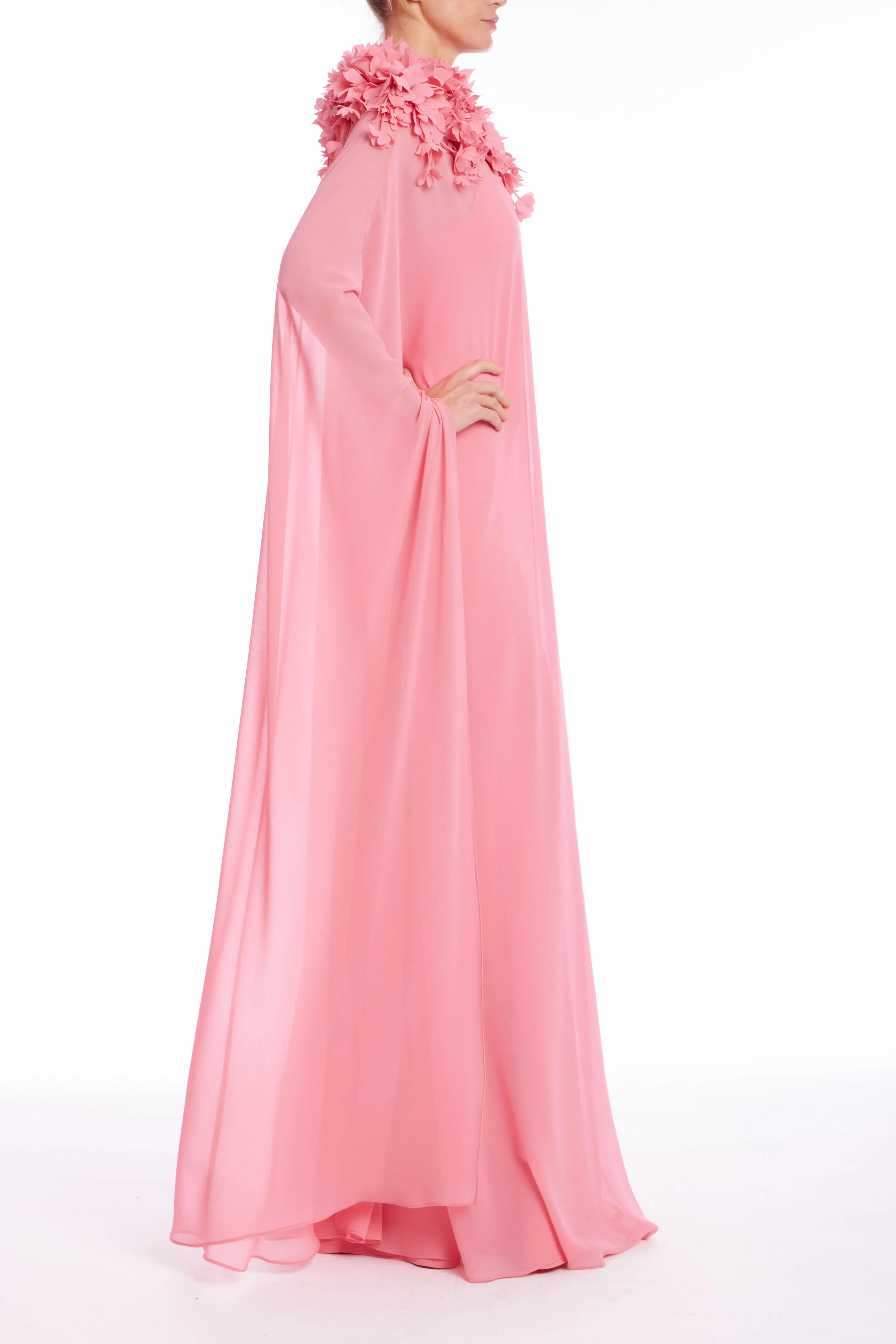 Seacoral Caftan with Column Design