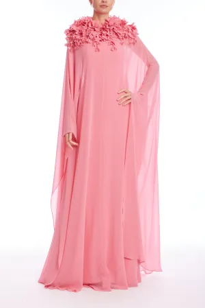 Seacoral Caftan with Column Design