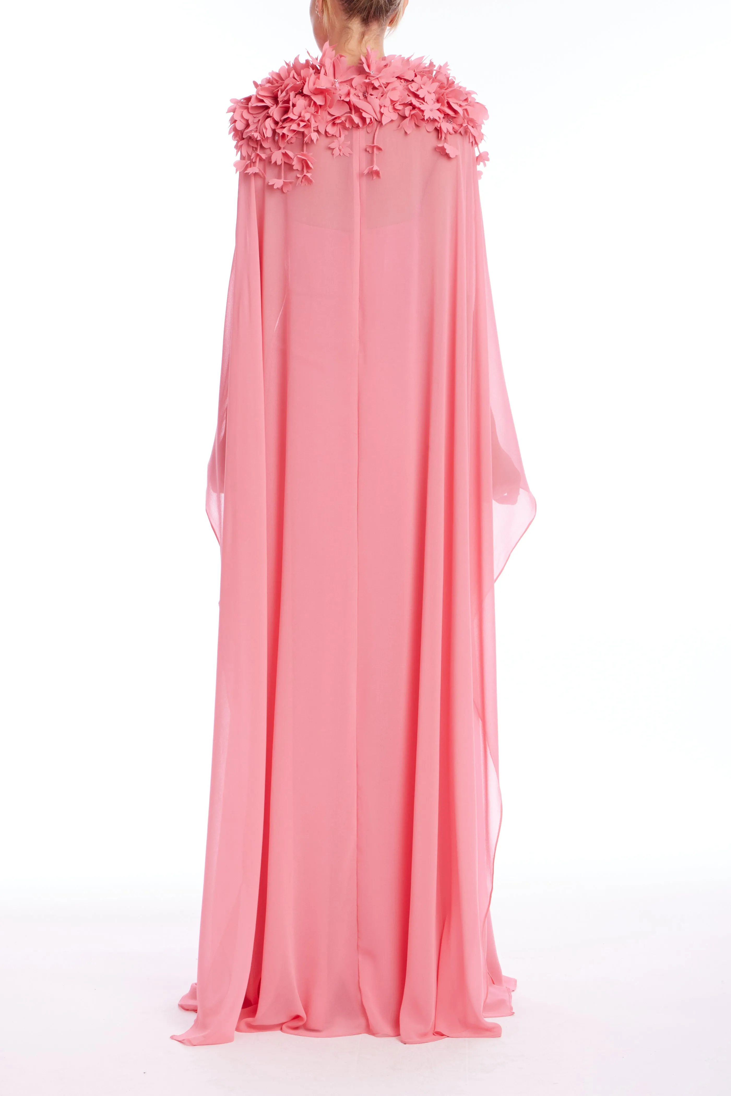 Seacoral Caftan with Column Design