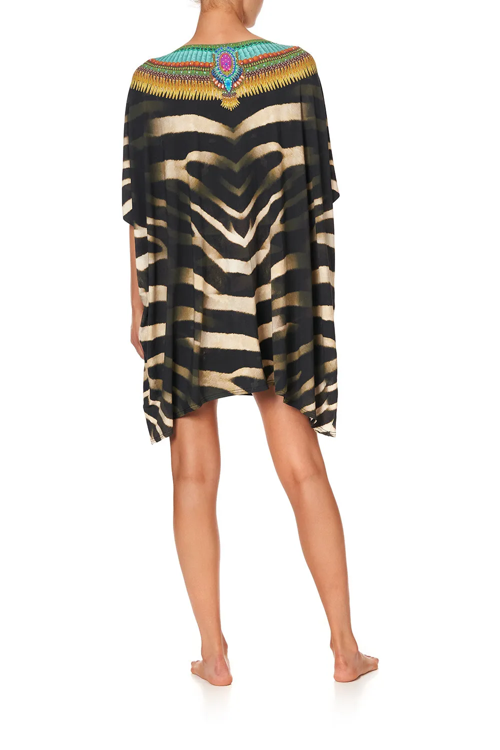 SHORT ROUND NECK LOUNGE KAFTAN BAKORA