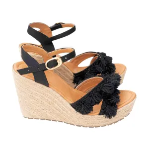 Silvia Cobos Platform Espadrille Silva Cobos Cha Cha Black
