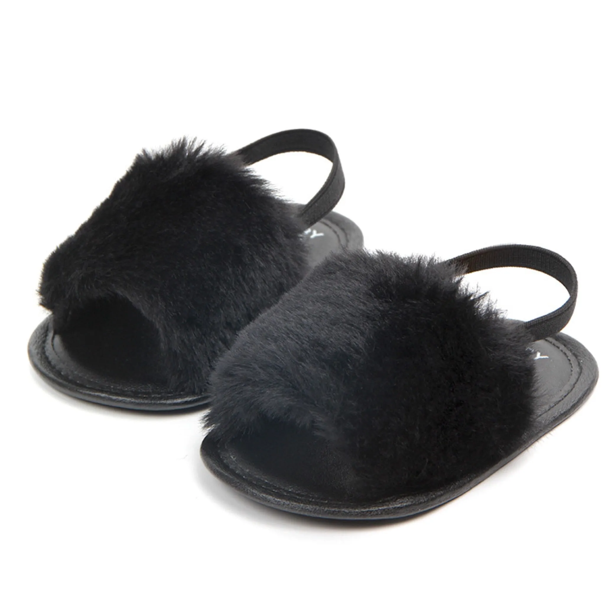 Sling Back Scuffs Black