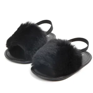 Sling Back Scuffs Black