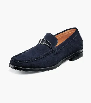 Stacy Adams PALLADIAN Moc Toe Slip on Navy Suede Available in Size 11