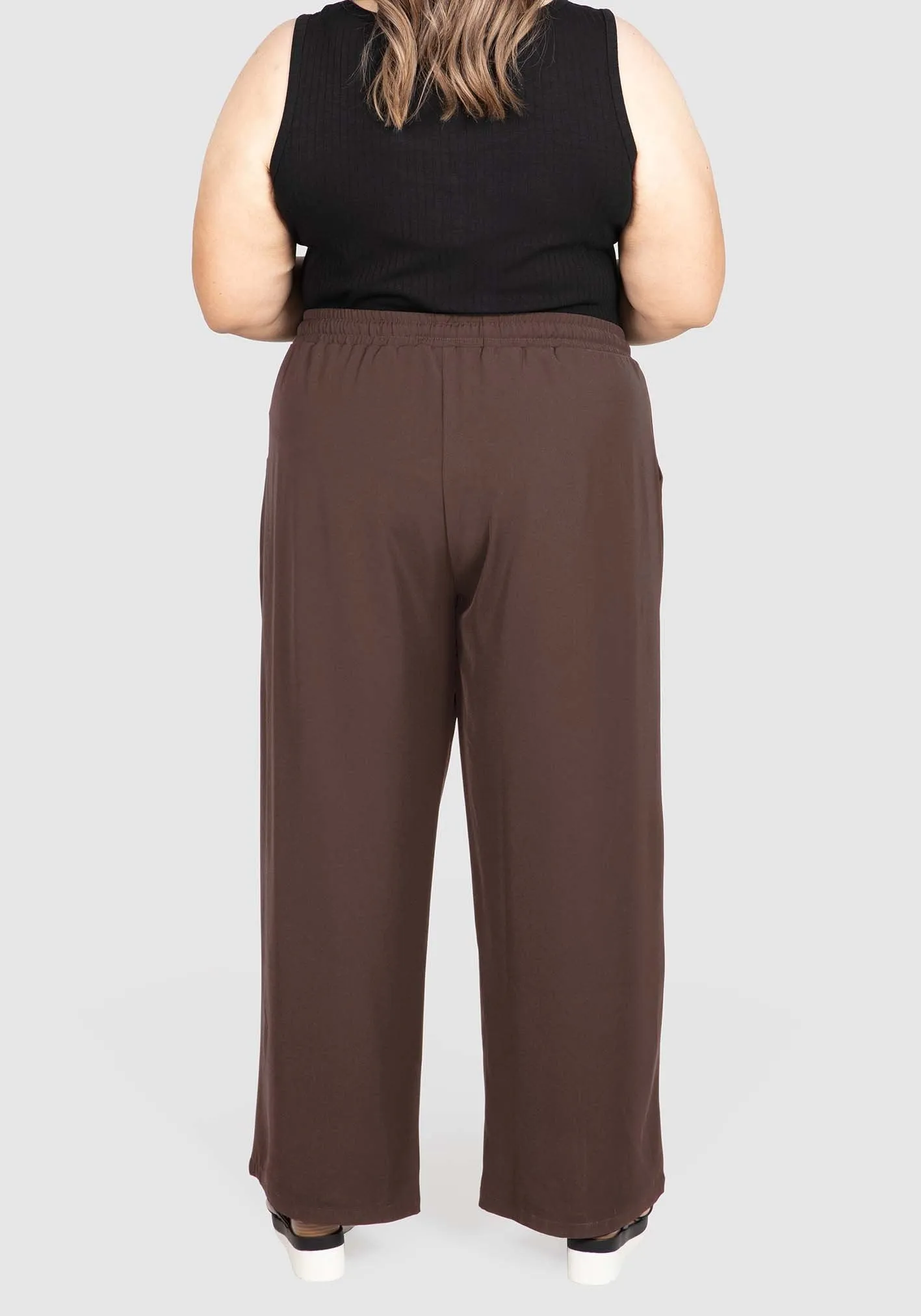Stella Wide Leg Pant   - Chocolate