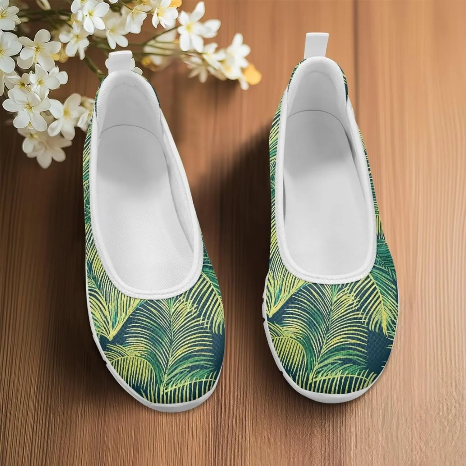 Tropical Hawaii Slip On Womens Orthopedic Arch Support Diabetes Foam Shoes Walking Anti-Skid Loafers