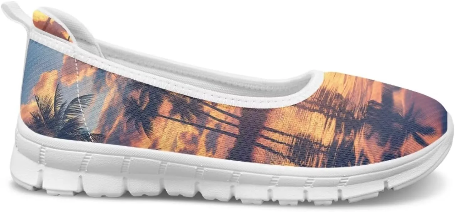 Tropical Hawaii Slip On Womens Orthopedic Arch Support Diabetes Foam Shoes Walking Anti-Skid Loafers