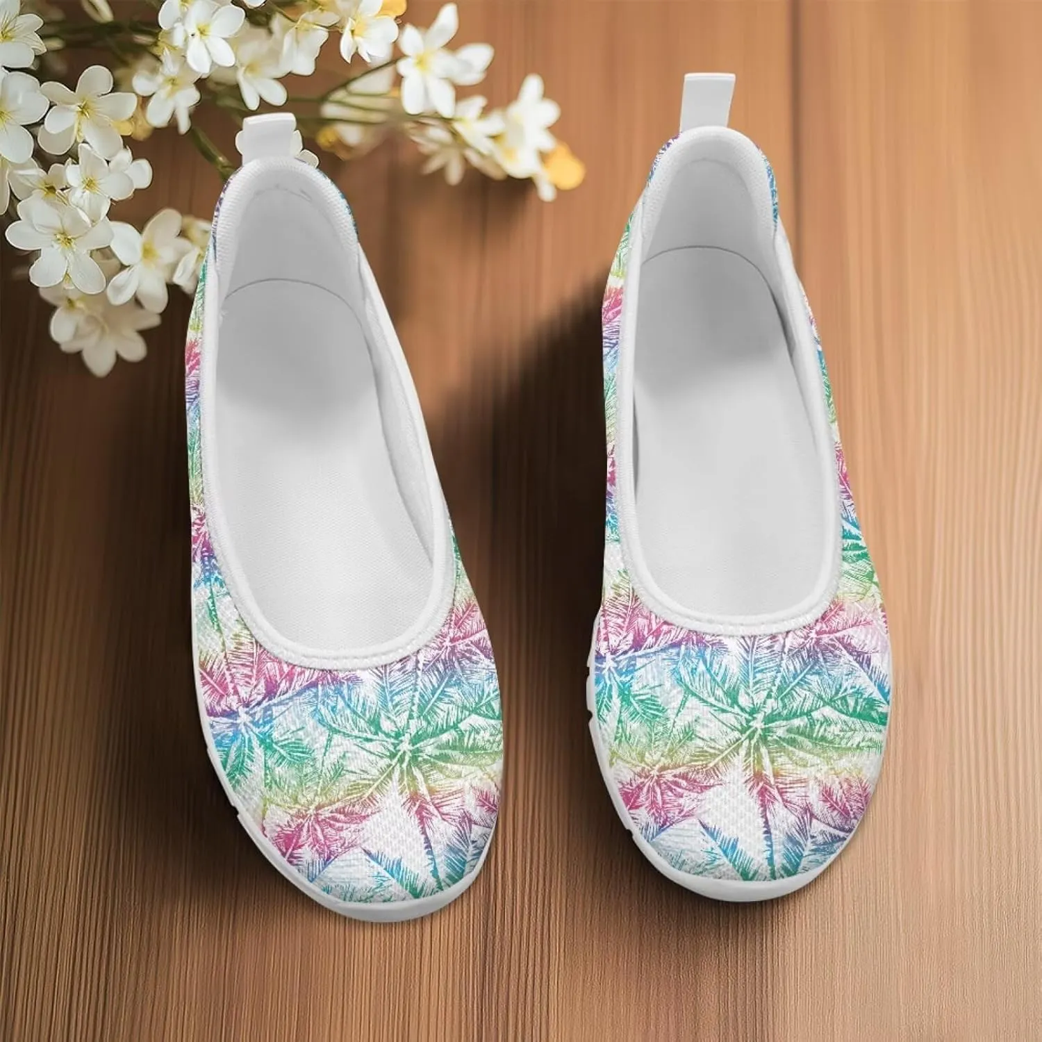 Tropical Hawaii Slip On Womens Orthopedic Arch Support Diabetes Foam Shoes Walking Anti-Skid Loafers