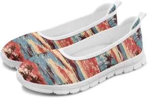 Tropical Hawaii Slip On Womens Orthopedic Arch Support Diabetes Foam Shoes Walking Anti-Skid Loafers