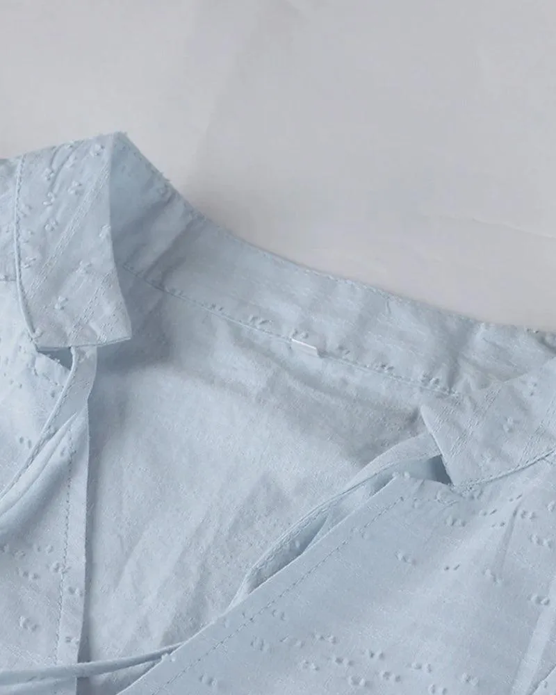 Women's Beach Dress - Loose Fit - Lightweight Breathable Fabric - V-Neck 3/4 Sleeve