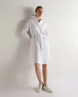 Women's Catania Linen Shirt Dress White