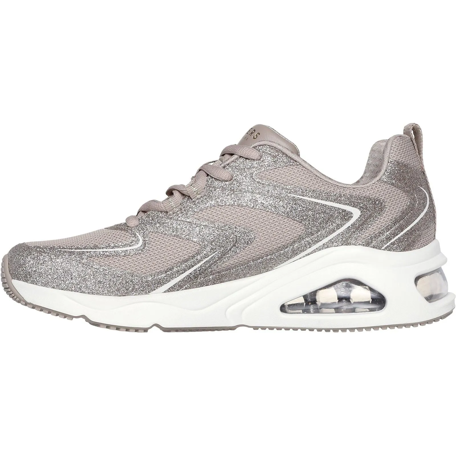 Women's Wide Fit Skechers Tres-Air Uno Glit Airy Trainers